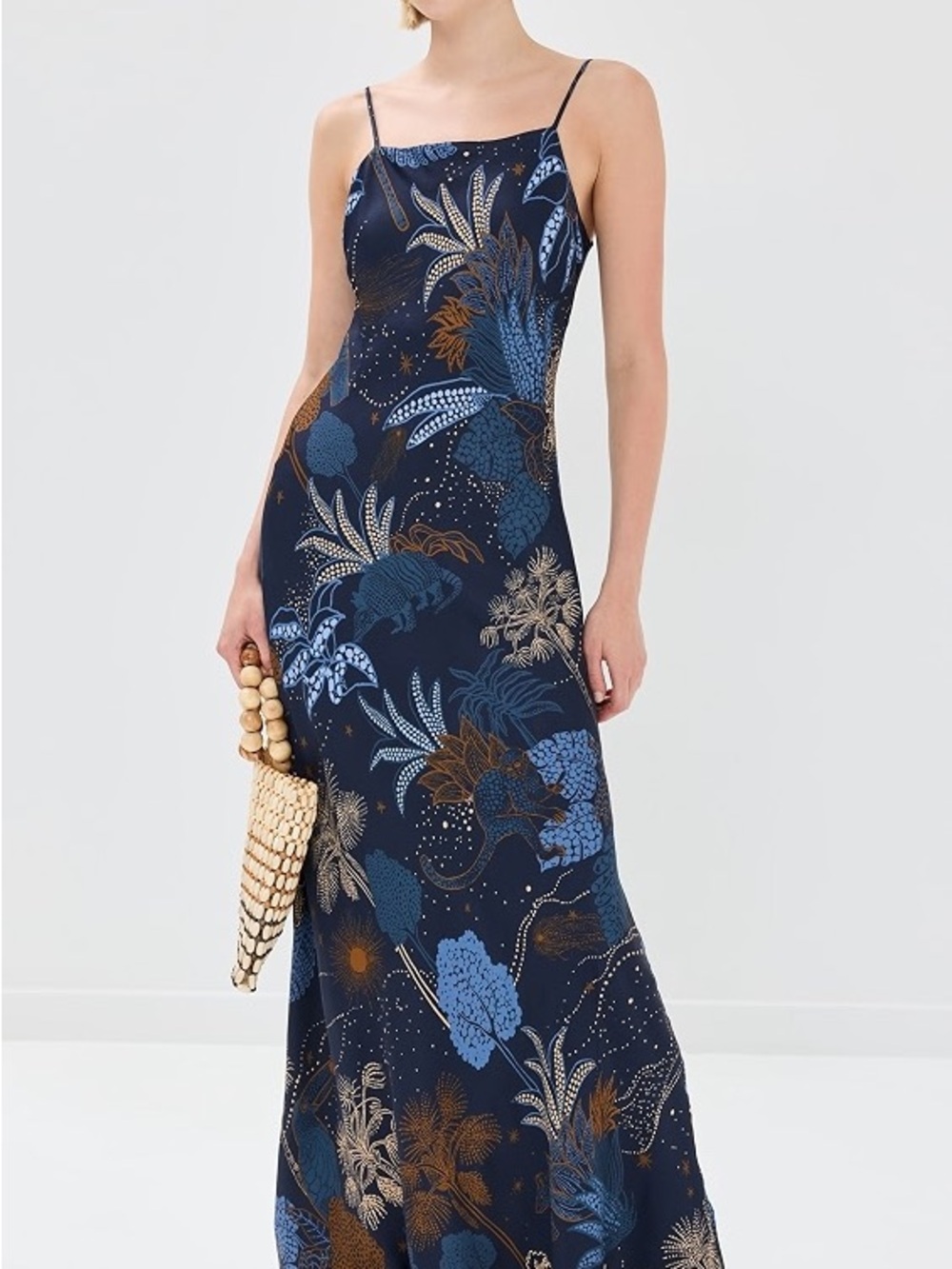 Farm Rio Night Jungle Slip Maxi Dress